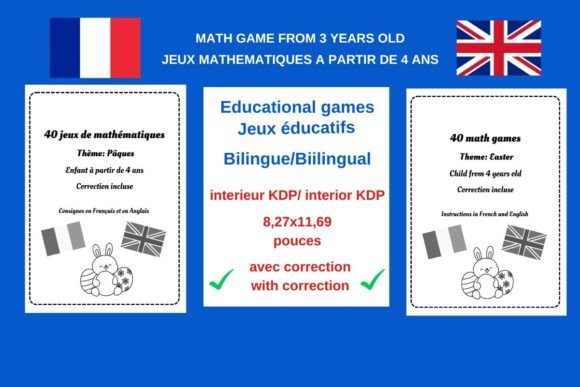 Download Math Games Theme Easter from 4 Years Old (English/French) - Year Collection