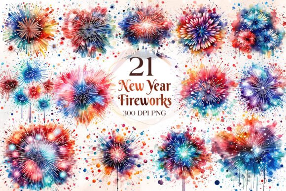 Download Happy New Year Fireworks Clipart - Year Collection
