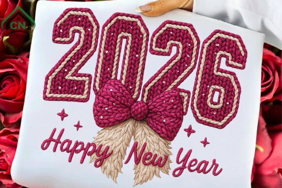 Download Knitted 2026 Happy New Year PNG - Year Collection