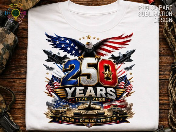 Download 250 Years of Freedom Patriotic Eagle PNG - Year Collection