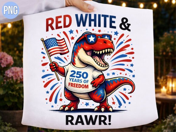 Download Patriotic Dino 250 Years Freedom PNG - Year Collection