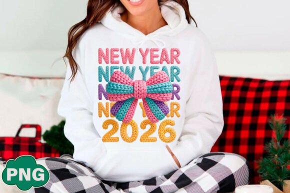 Download Happy New Year 2026 PNG, Crochet Yarn - Year Collection
