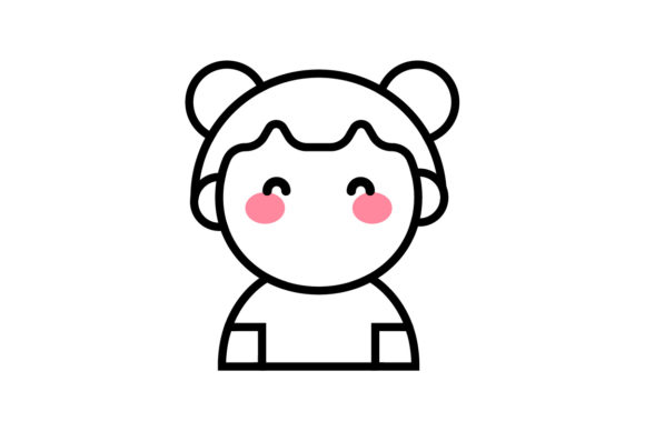 Download Chinese New Year Girl Outline - Year Collection