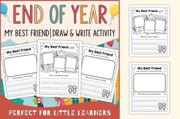 Download End of Year Best Friend Draw and Write - Year Collection