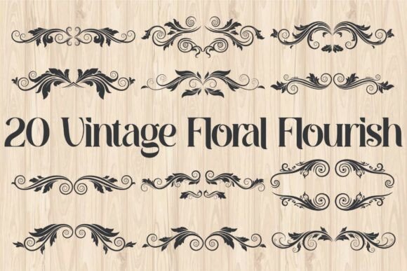 Download Vintage Floral Flourish Vector - Premium Resources